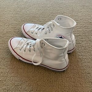 White high top converse! Size 6